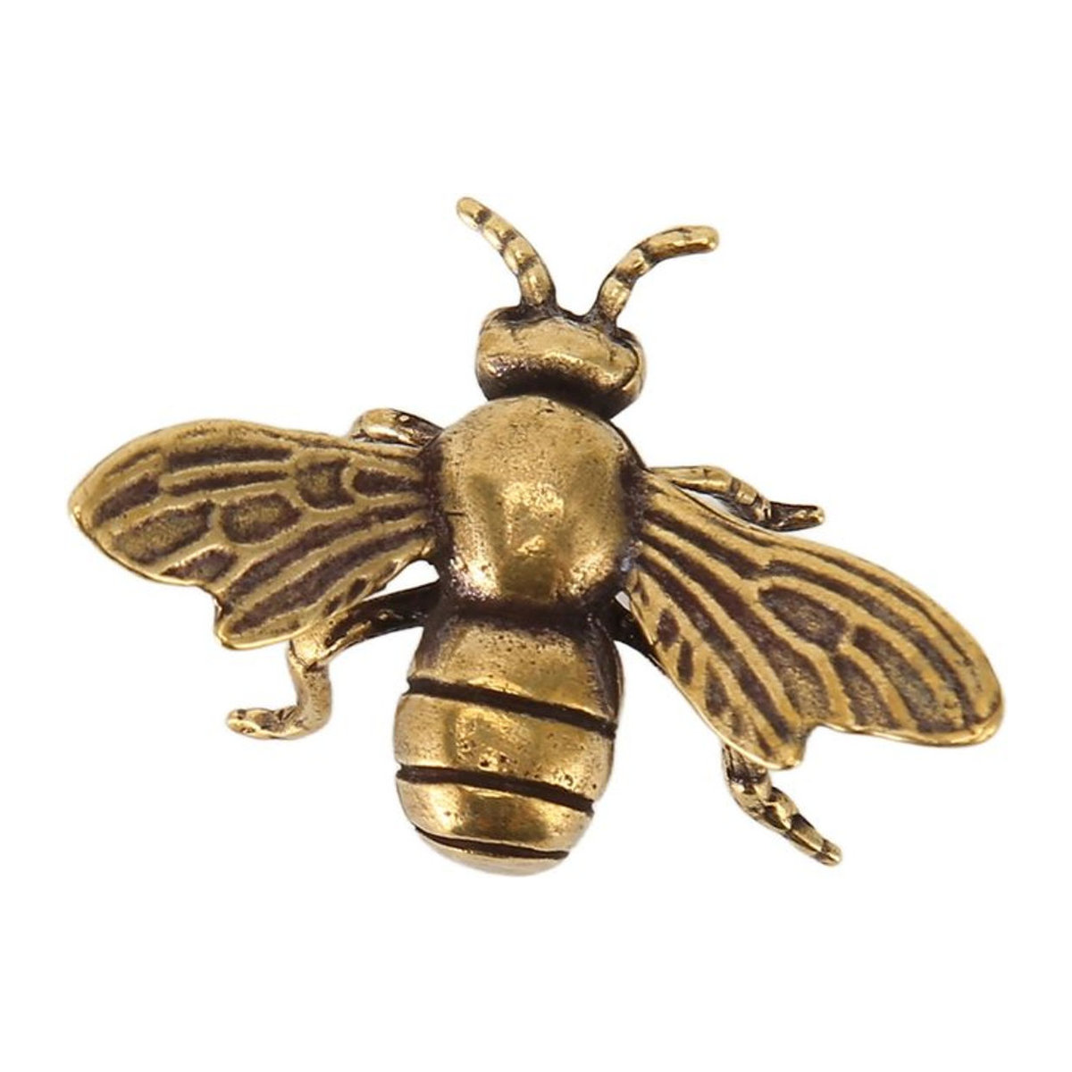 GoolRC Kupfer Biene Figur Antik Dekorativ Goldene Metall Tier Statue als Ornament für Büro und Arbeitszimmer - Bild 1