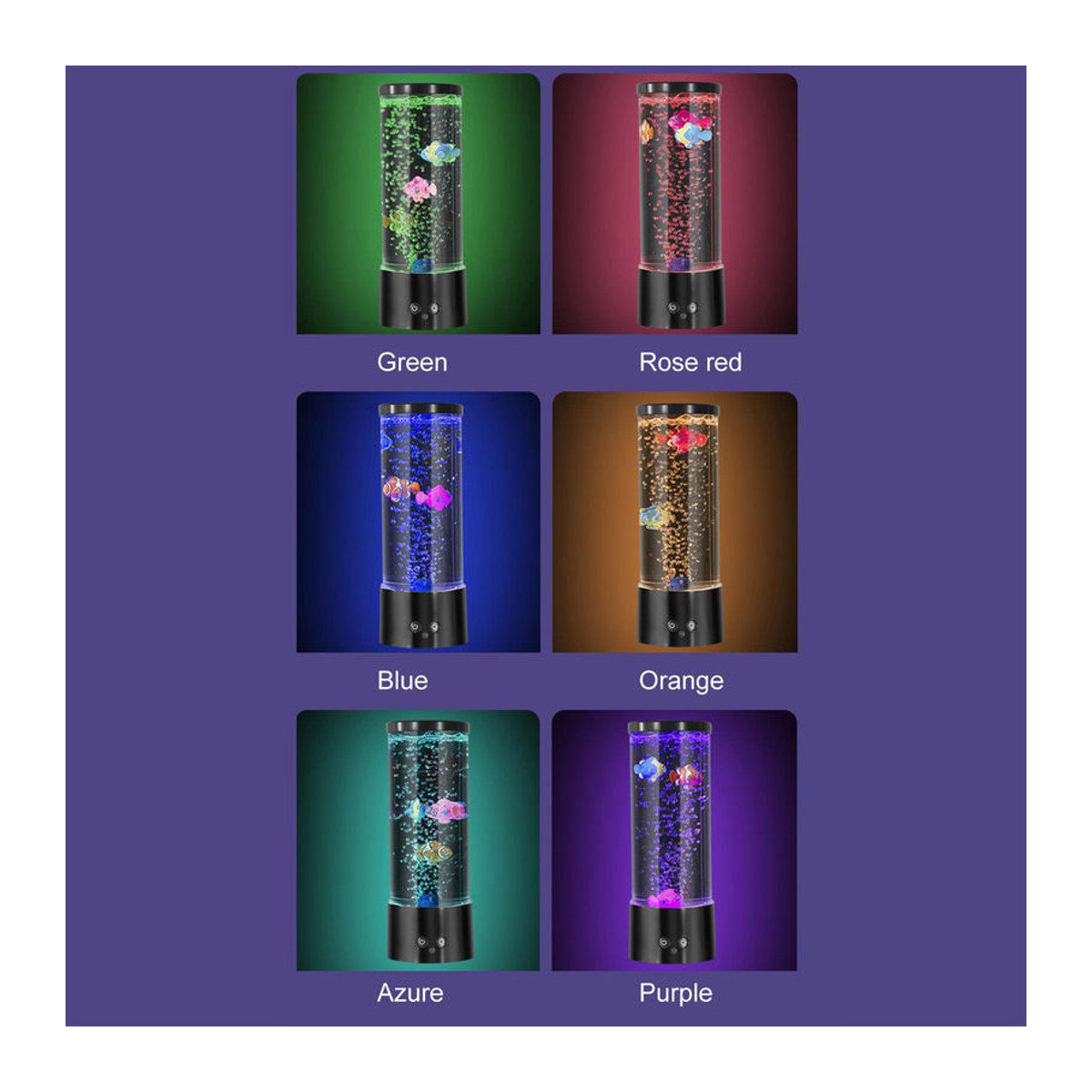 GoolRC LED Quallenlampe Tischlampe mit USB-Anschluss in Schwarz und Bunt aus Acryl und Kunststoff - Bild 2