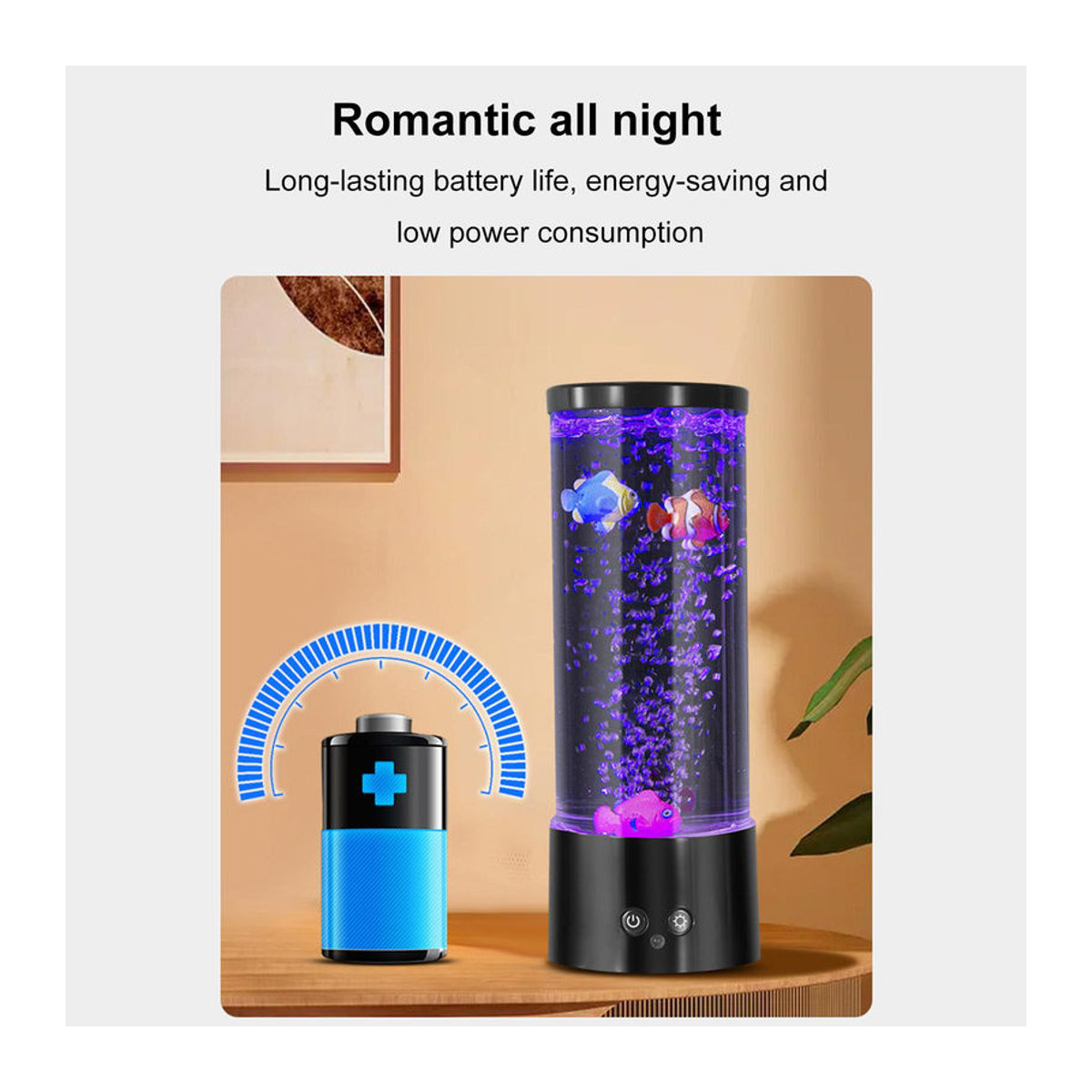 GoolRC LED Quallenlampe Tischlampe mit USB-Anschluss in Schwarz und Bunt aus Acryl und Kunststoff - Bild 3