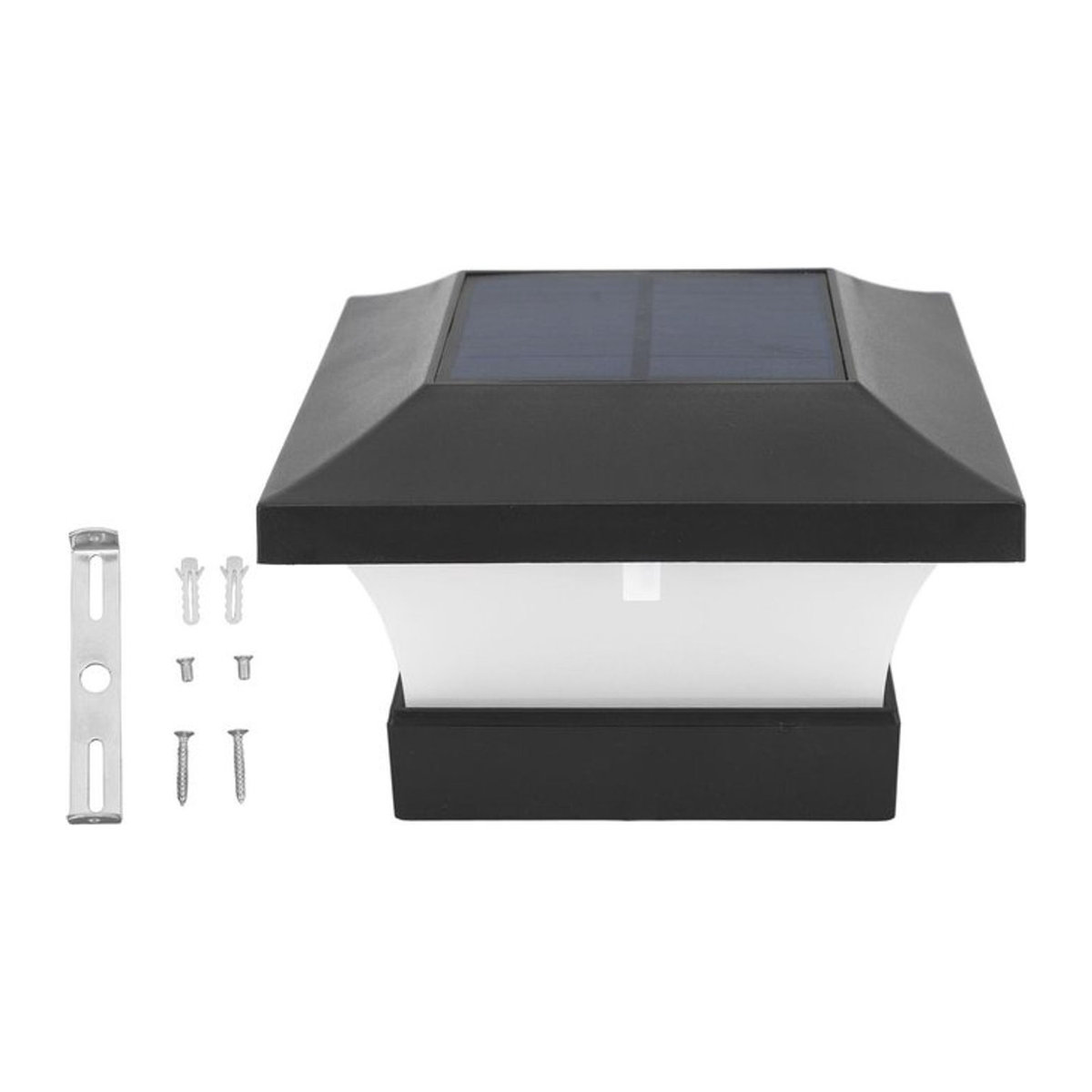 GoolRC LED Solarleuchte mit kaltweißem Licht, IP65 wasserdicht, Schwarz - Bild 1