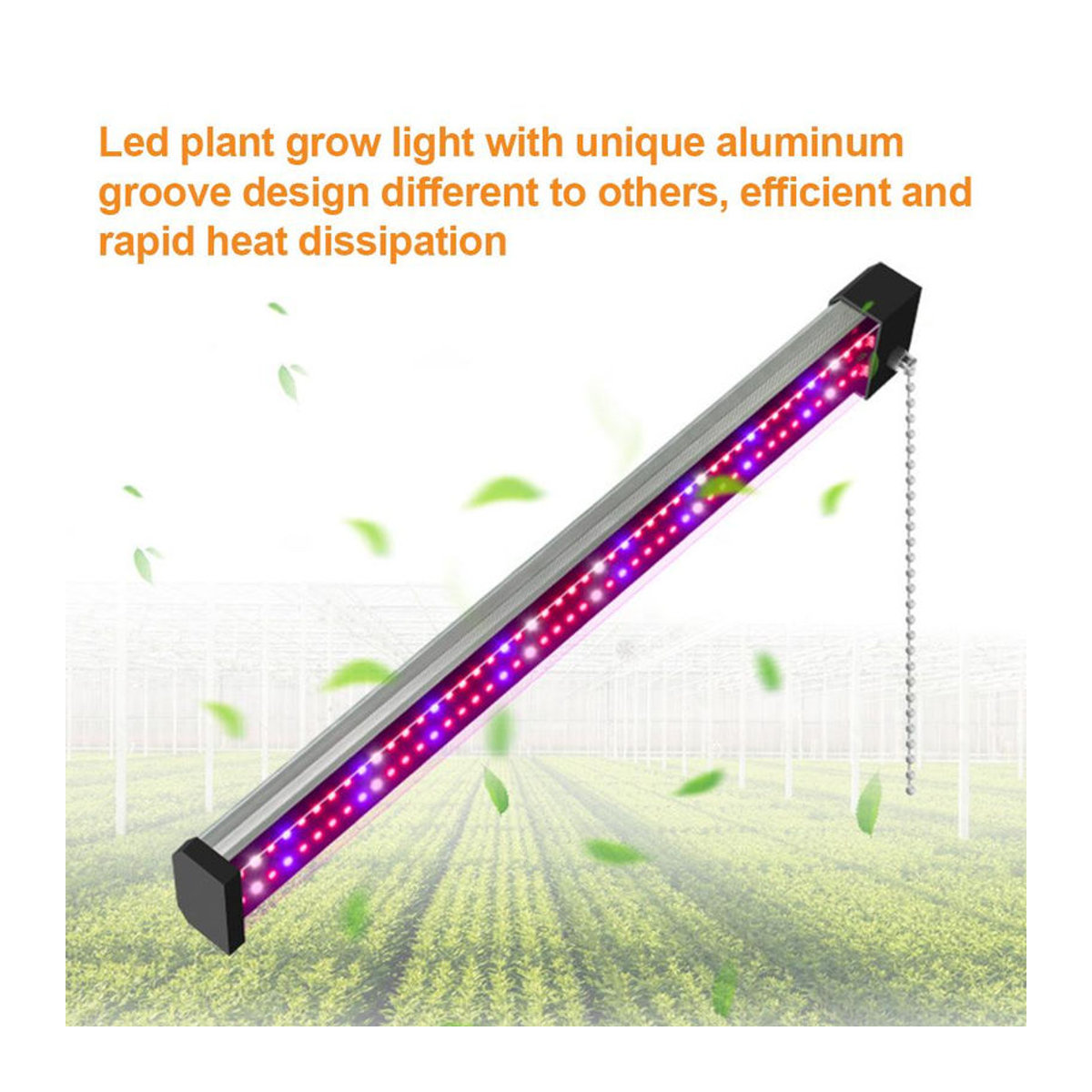 GoolRC LED-Wachstumslichter für Zimmerpflanzen mit Vollspektrum, verknüpfbar, 5000 K Tageslicht, Rot und Blau, IP20, 50 cm - Bild 3