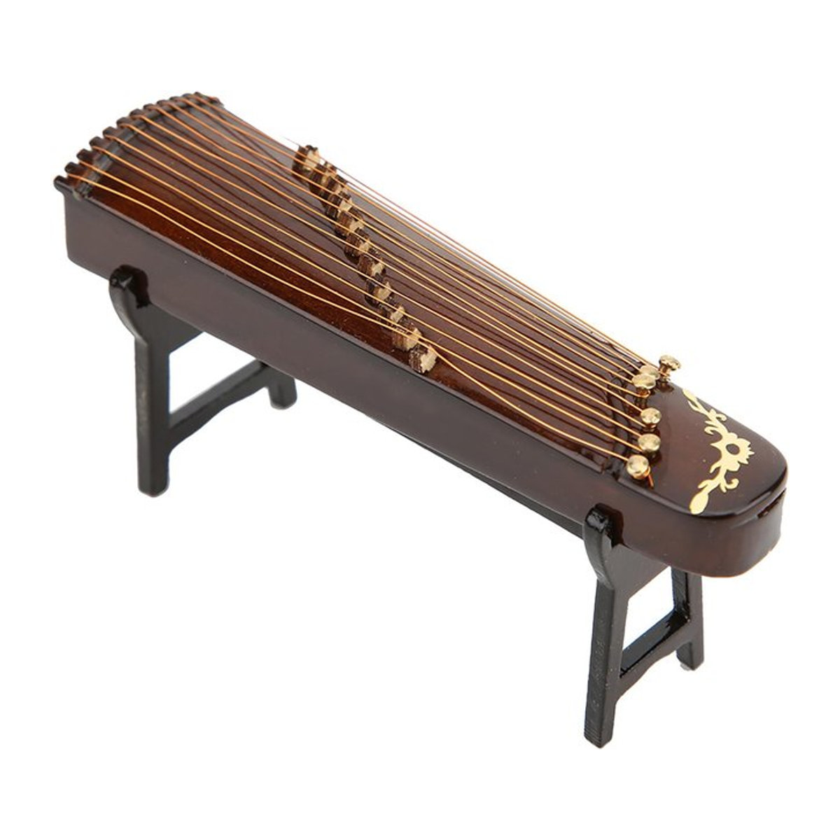 GoolRC Miniatur Chinesische Zither aus Holz als Musikinstrument Modell für die Desktop-Dekoration, Höhe: 10 cm - Bild 1