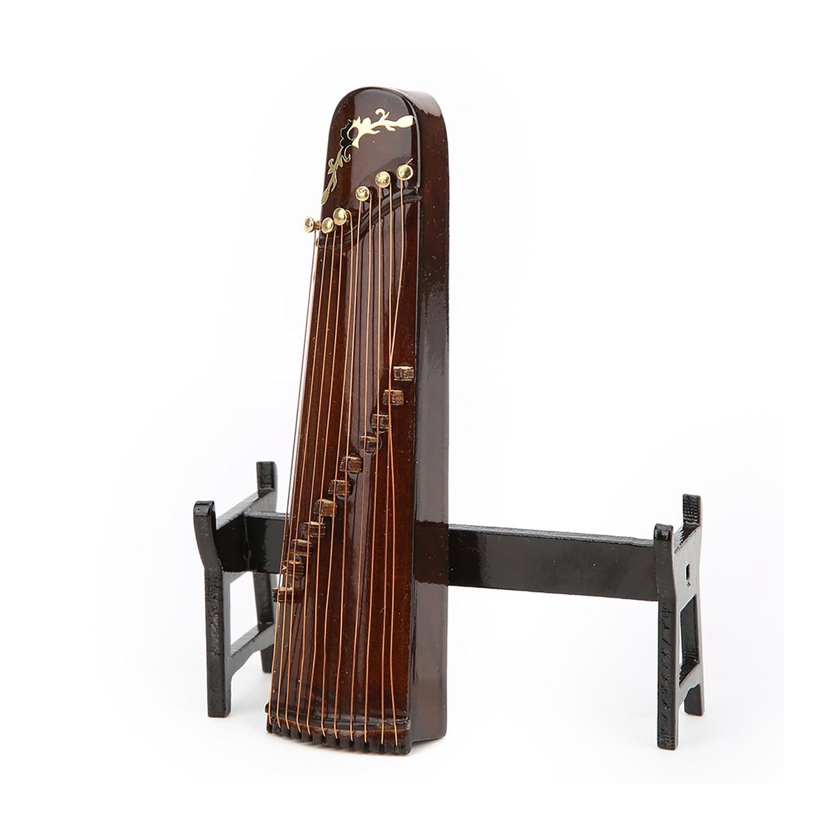 GoolRC Miniatur Chinesische Zither aus Holz als Musikinstrument Modell für die Desktop-Dekoration, Höhe: 10 cm - Bild 3