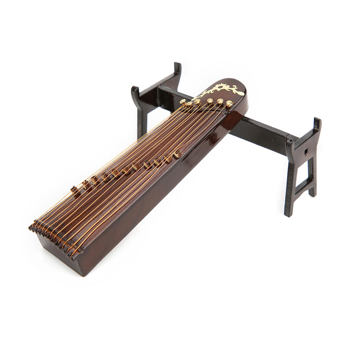 GoolRC Miniatur Chinesische Zither aus Holz als Musikinstrument Modell für die Desktop-Dekoration, Höhe: 10 cm - Bild 4