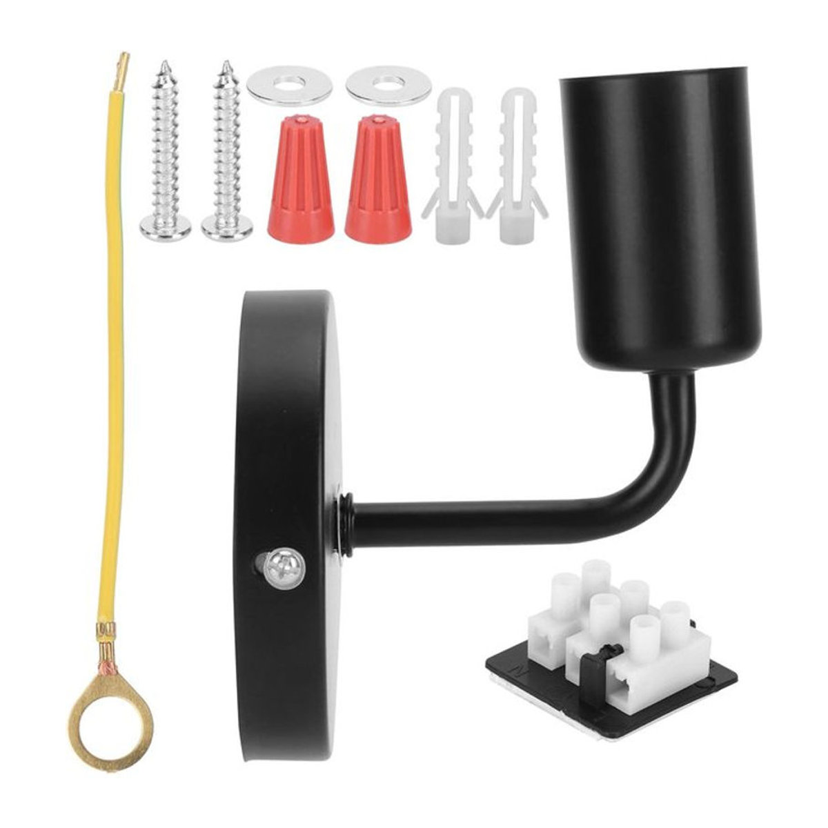 GoolRC Retro Wandlampe aus Metall in Schwarz mit E27 Fassung im Industrial Design - Bild 1