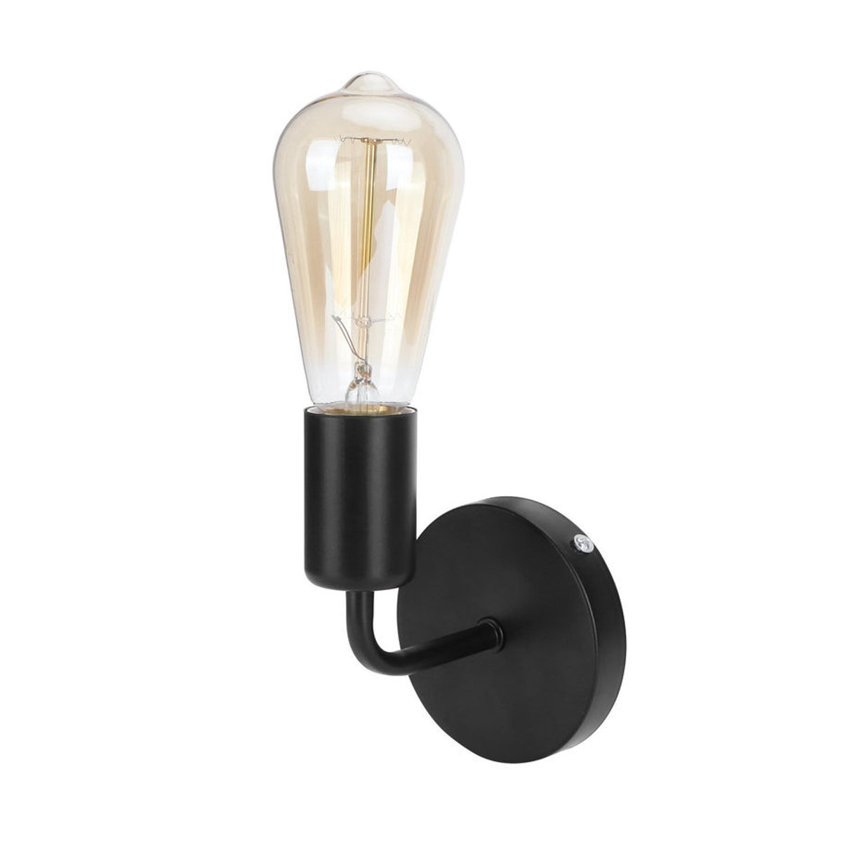 GoolRC Retro Wandlampe aus Metall in Schwarz mit E27 Fassung im Industrial Design - Bild 2