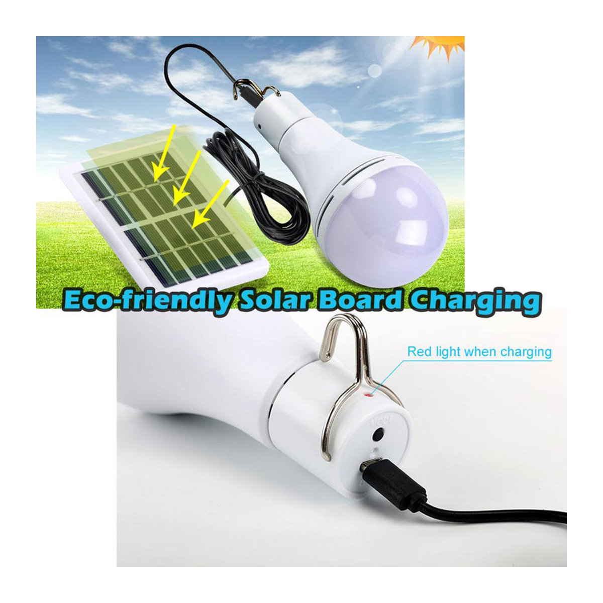GoolRC Solar LED Camping Glühbirne mit Fernbedienung, wasserdicht IP65, Weiß - Bild 5