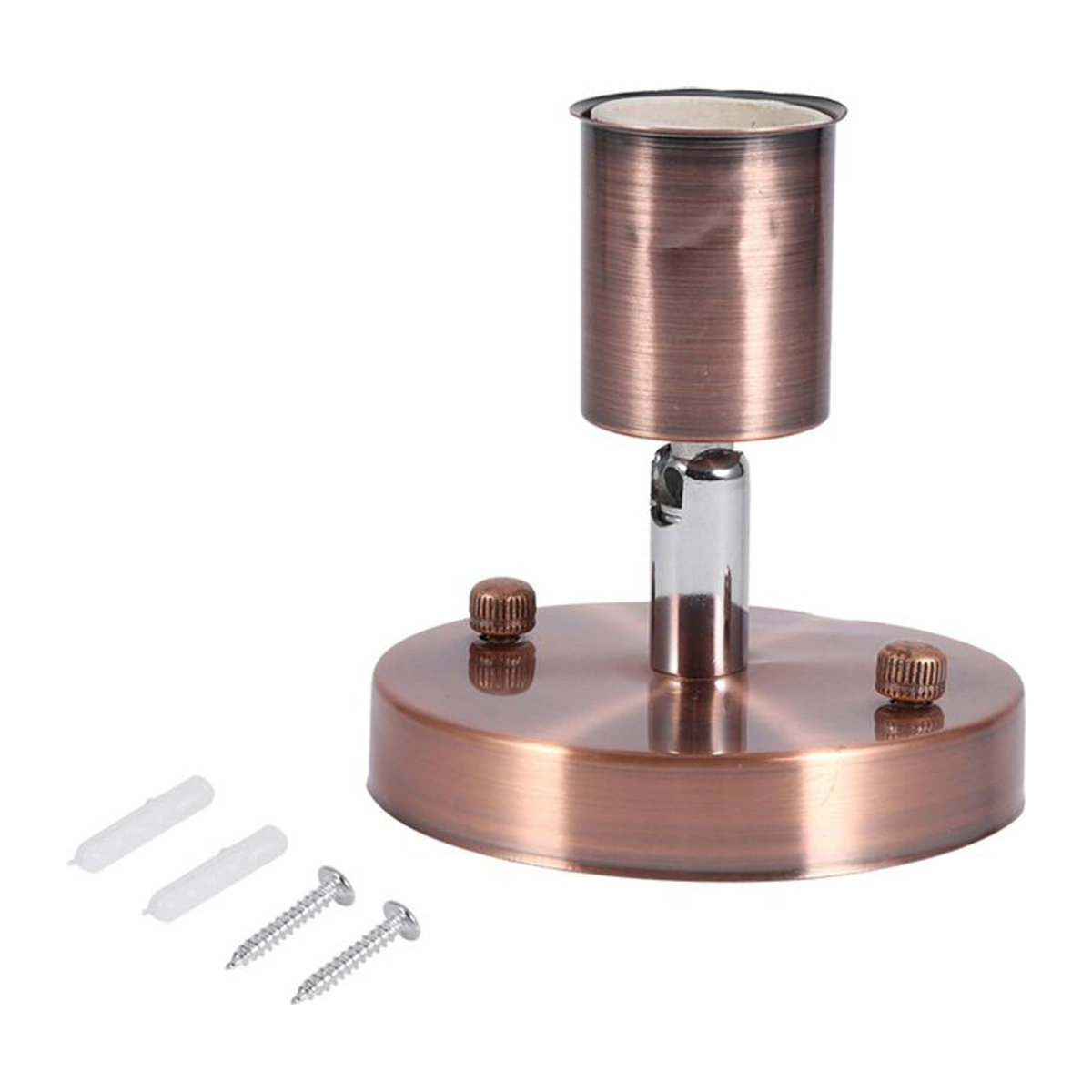 GoolRC Vintage Wandleuchte und Deckenleuchte aus Metall in Rot Bronze mit drehbarer E27 Fassung im Industrial Design - Bild 1