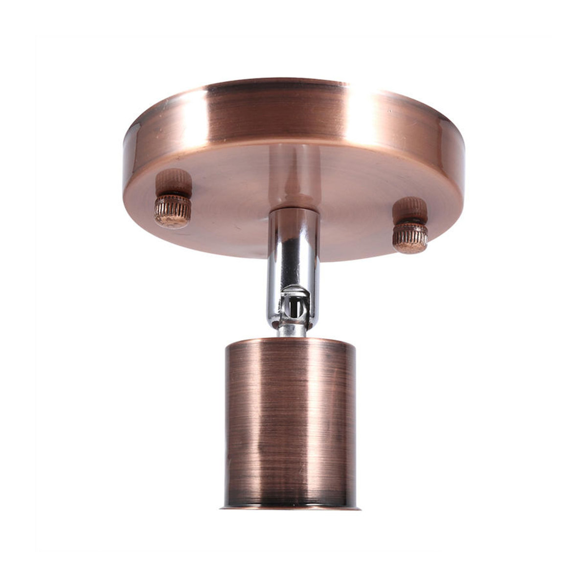 GoolRC Vintage Wandleuchte und Deckenleuchte aus Metall in Rot Bronze mit drehbarer E27 Fassung im Industrial Design - Bild 3