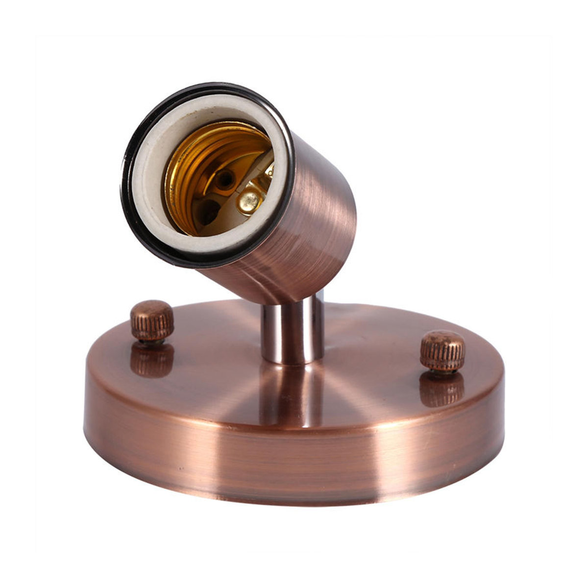 GoolRC Vintage Wandleuchte und Deckenleuchte aus Metall in Rot Bronze mit drehbarer E27 Fassung im Industrial Design - Bild 4