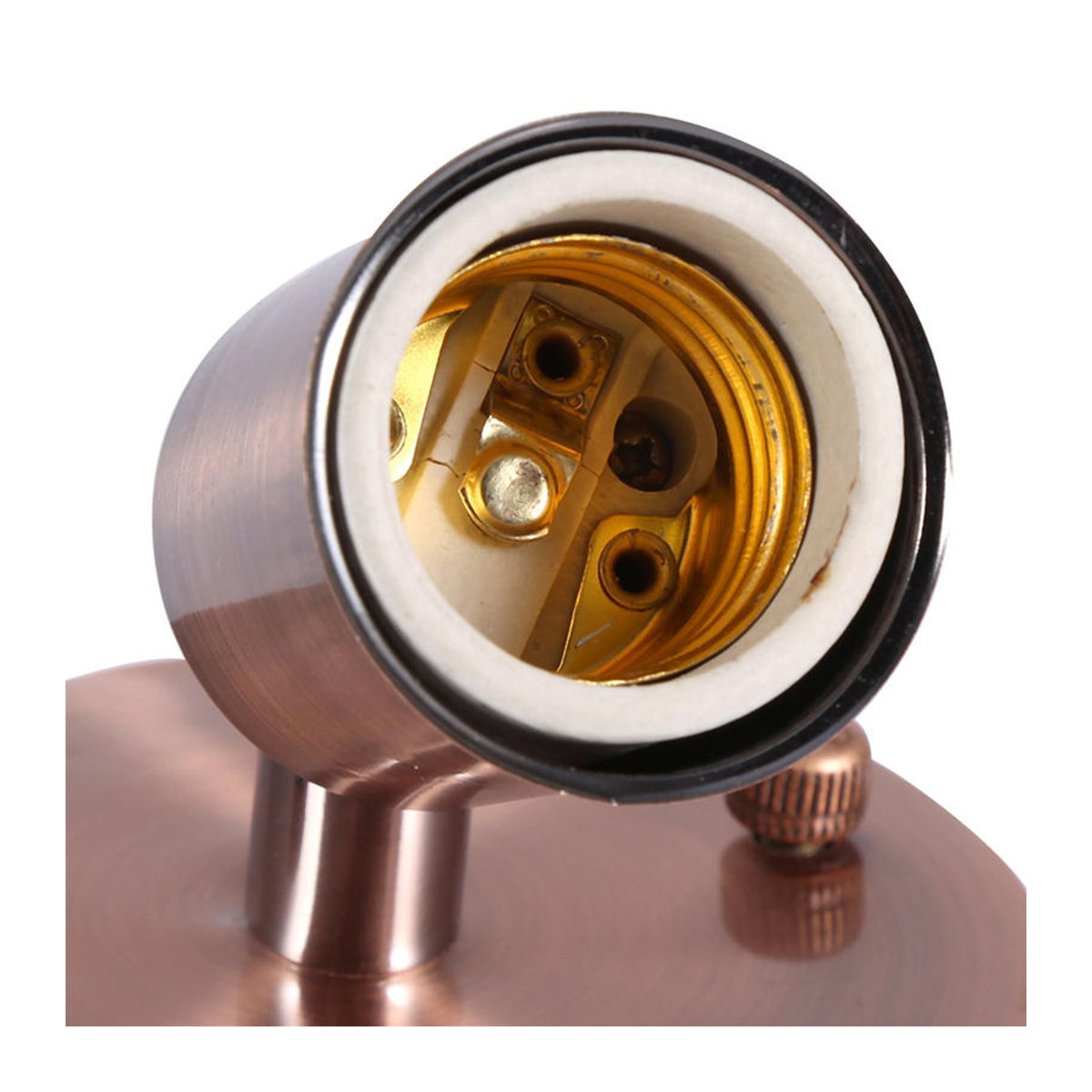 GoolRC Vintage Wandleuchte und Deckenleuchte aus Metall in Rot Bronze mit drehbarer E27 Fassung im Industrial Design - Bild 5