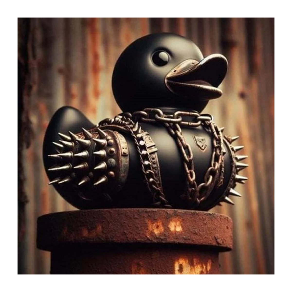 Gotische Satan-Ente Tierfigur aus Harz von Wucifang Jewelry in Schwarz als Schreibtischdekoration - Bild 1