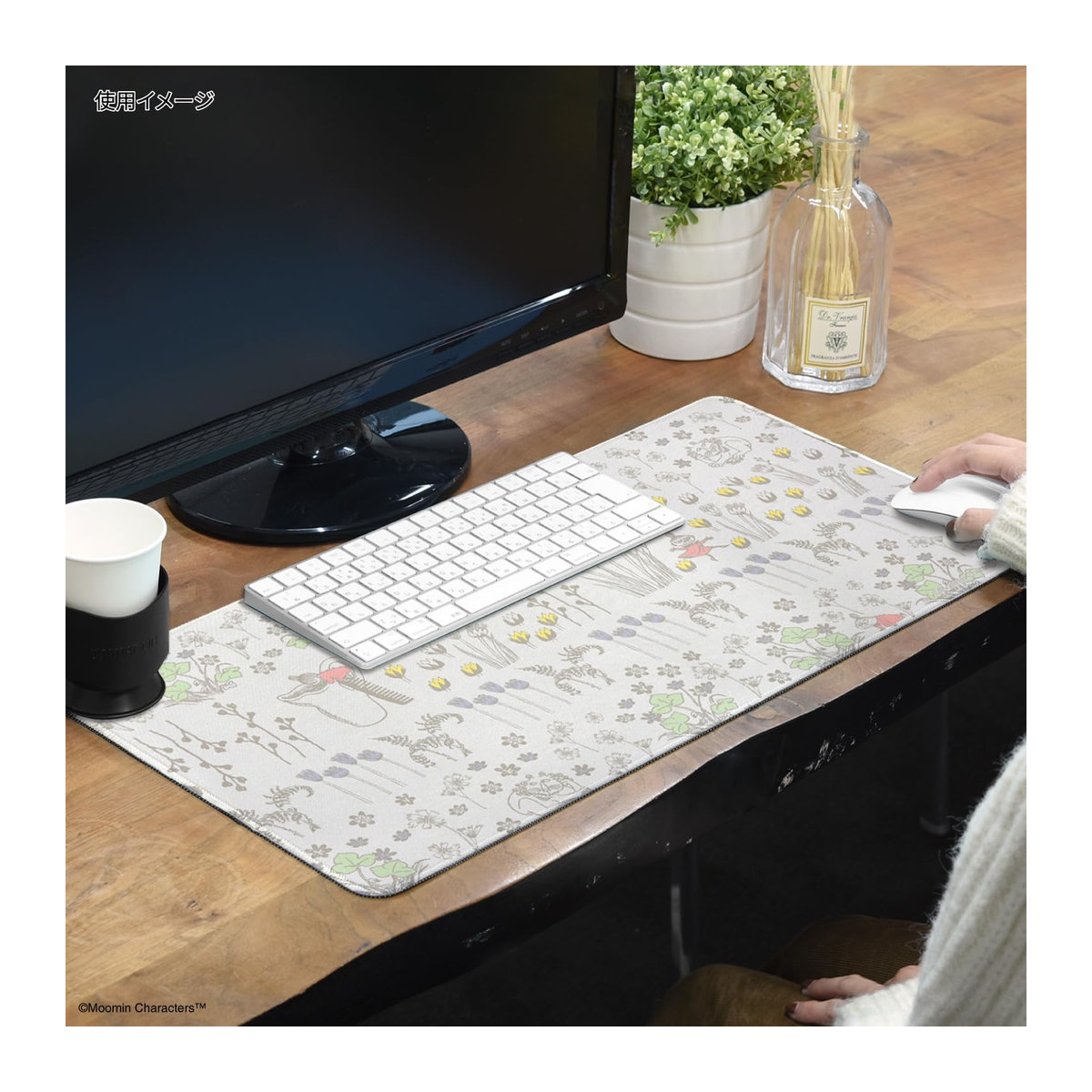 Gourmandise Moomin Tischdecke My und Floral Matte mit Muster, 2er-Set - Bild 2