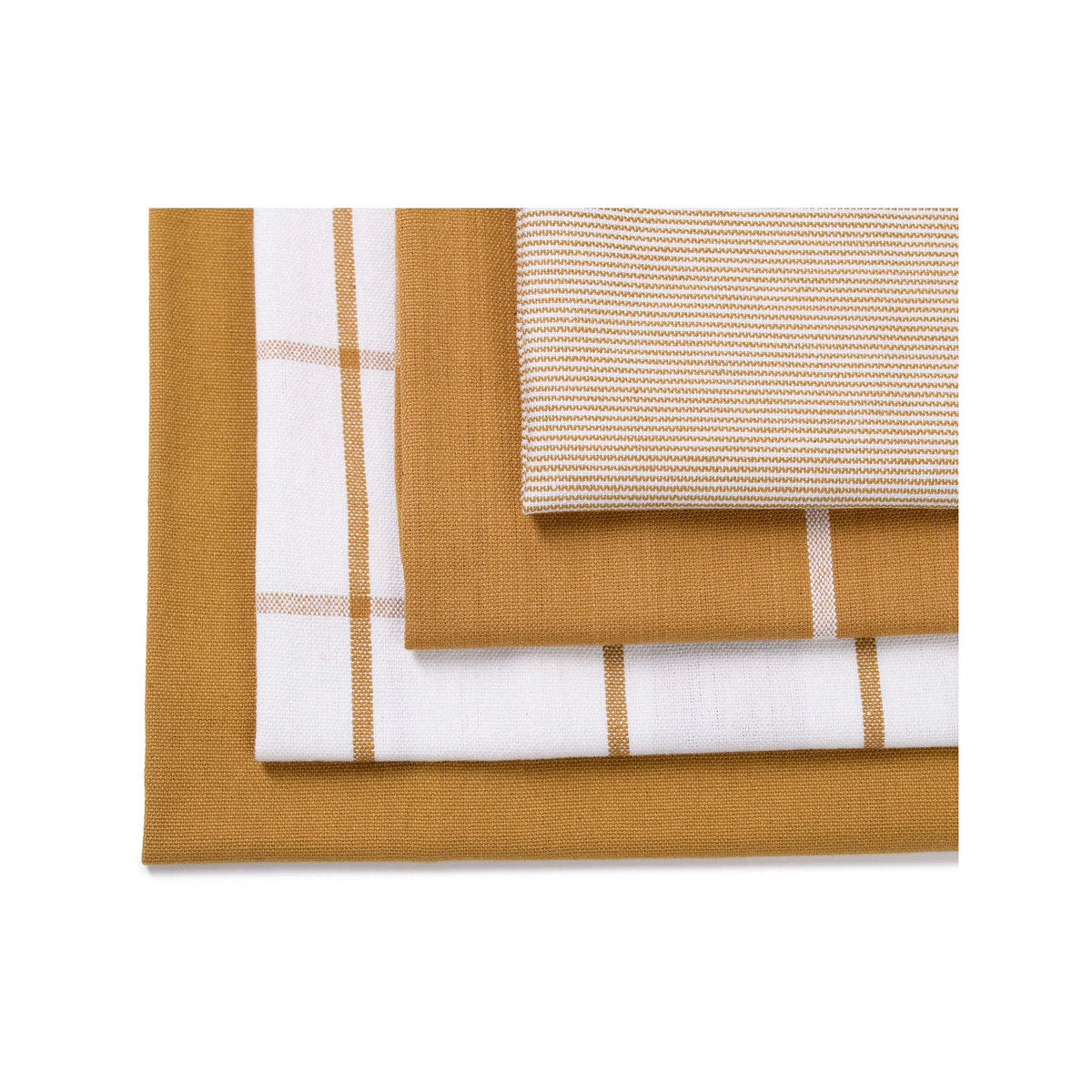 GÖZZE Geschirrtücher 4er Pack, Farbe: Senf, B/H: 50 x 70 cm - Bild 2