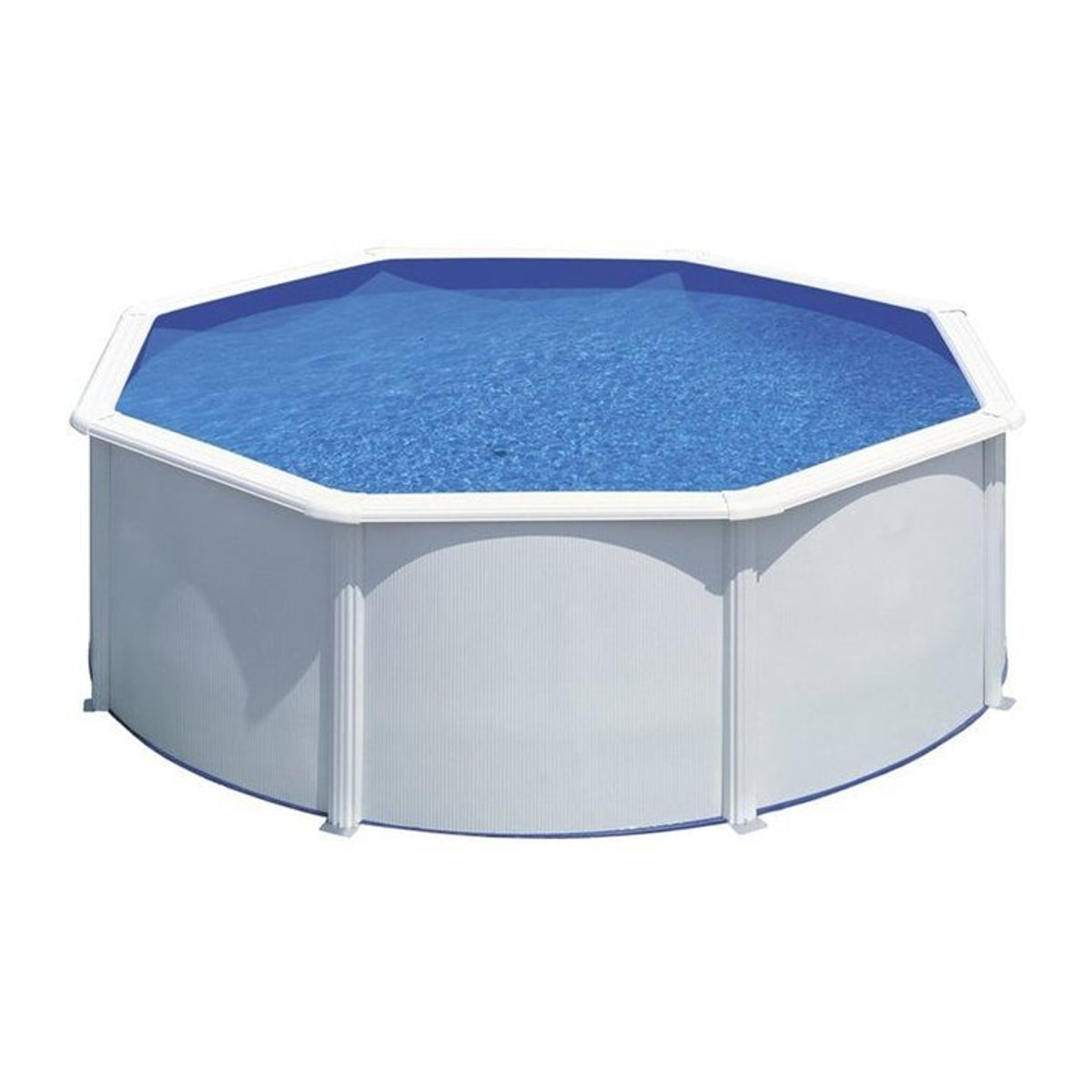 GRE Aufstellpool Set rund aus Stahl in Weiß Ø 300 x H 122 cm mit Sandfilter und Leiter - Bild 1