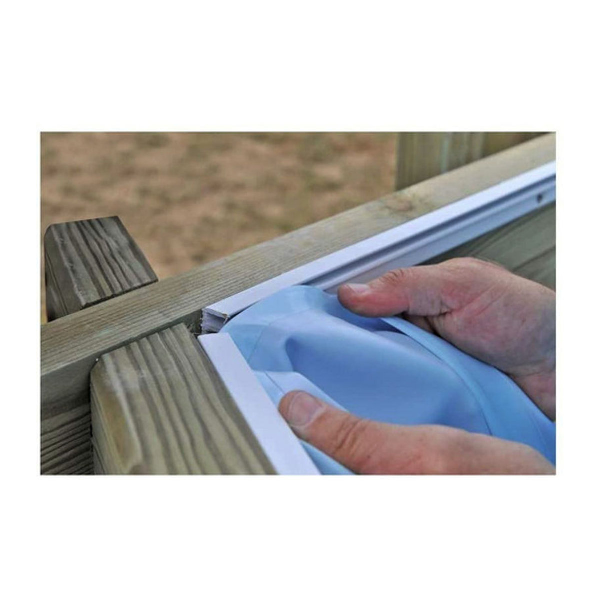 GRE Pool-Innenhülle aus PVC in Blau, Breite: 486 cm - Bild 1