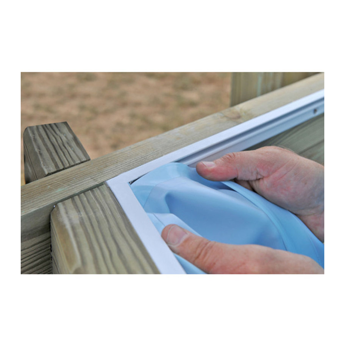 GRE Pool-Innenhülle aus PVC in Blau, Breite: 552 cm - Bild 1