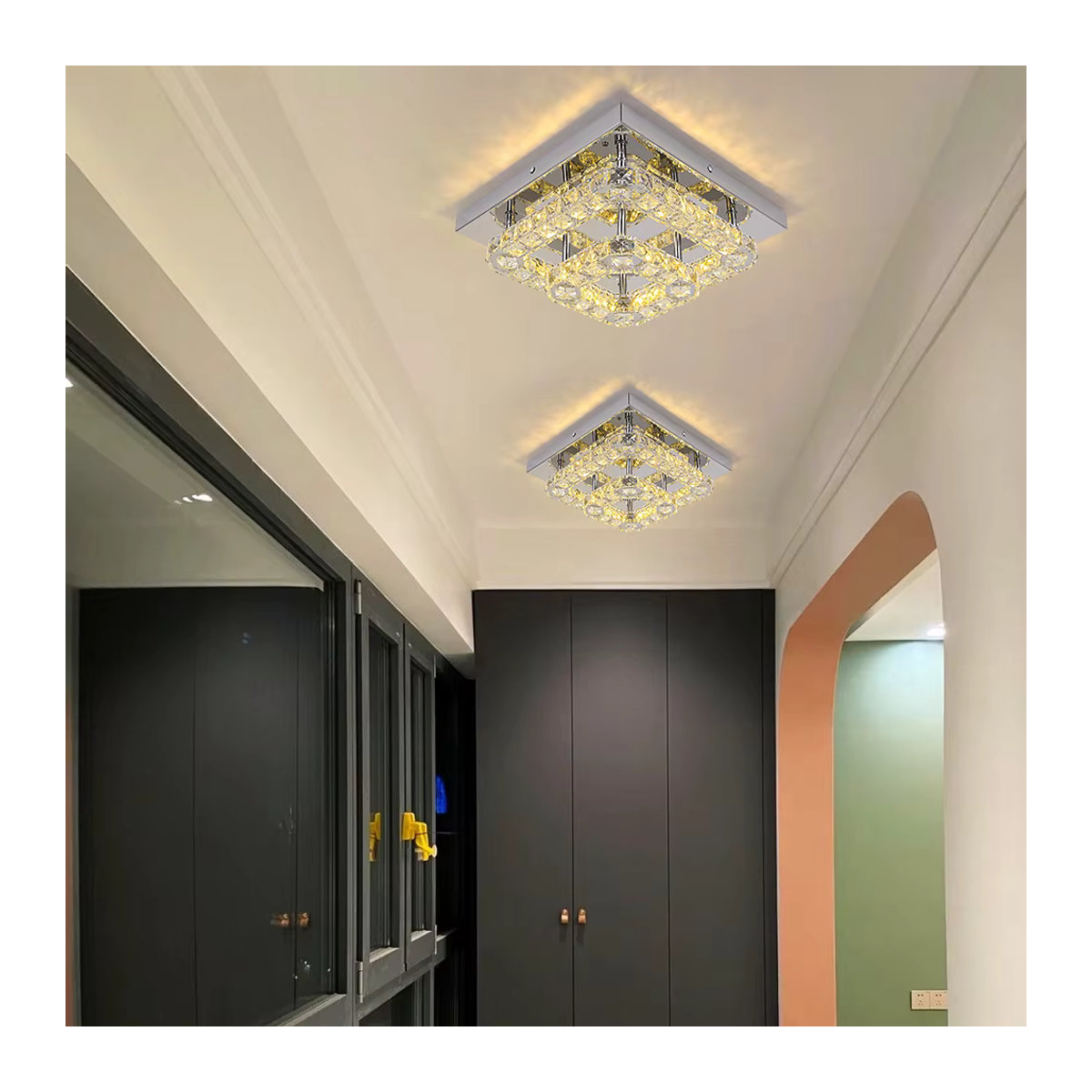 GreeLustr LED Kristall Kronleuchter in Chrom im skandinavischen Design für dein Wohnzimmer - Bild 4