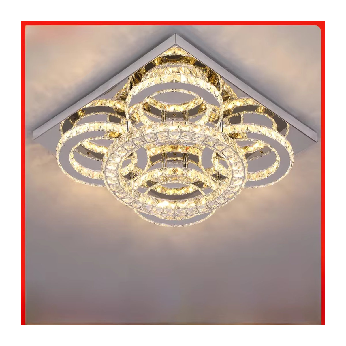 GreeLustr LED Kristall Kronleuchter in Chrom im skandinavischen Design für dein Wohnzimmer - Bild 5