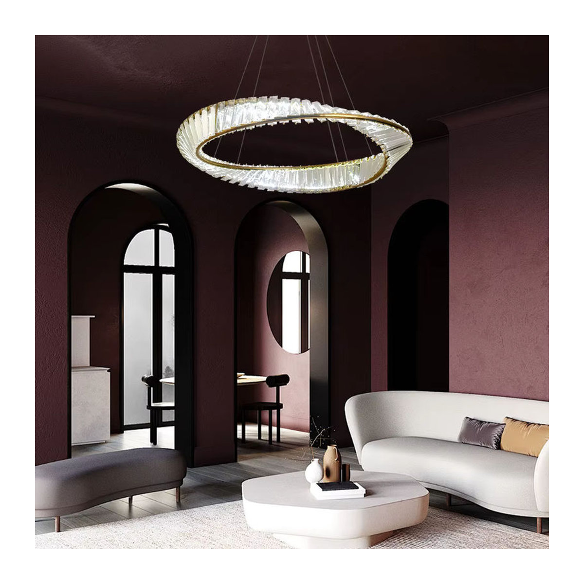 GreeLustr LED Kronleuchter Modern in Gold und Kupfer aus Metall - Bild 3