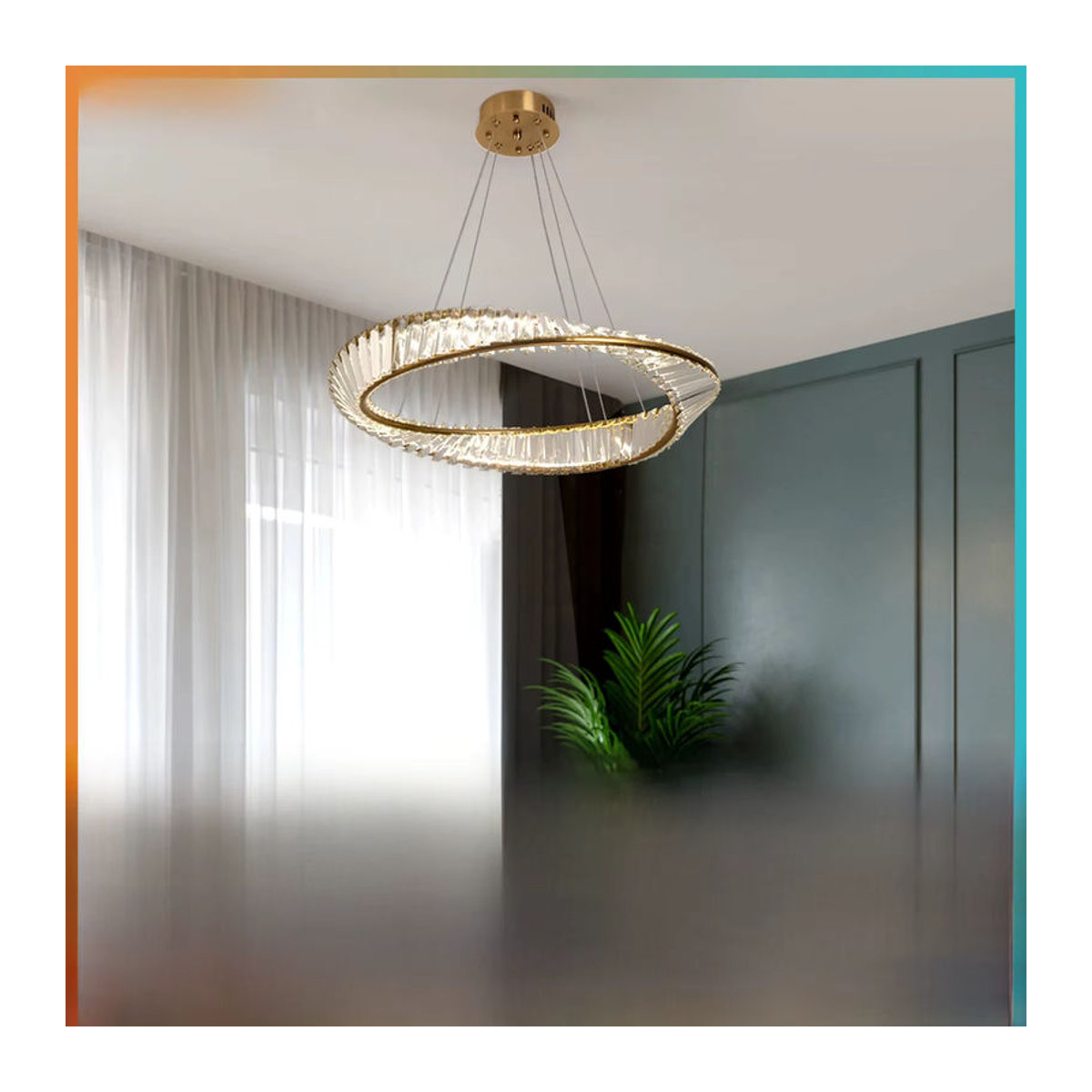 GreeLustr LED Kronleuchter Modern in Gold und Kupfer aus Metall - Bild 6