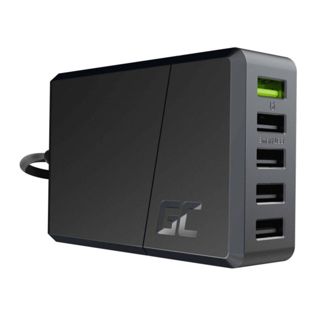 Green Cell ChargeSource 5 Wandladegerät mit 5 USB-Anschlüssen, 52 W Ultra Charge und Smart Charge, Schwarz - Bild 1