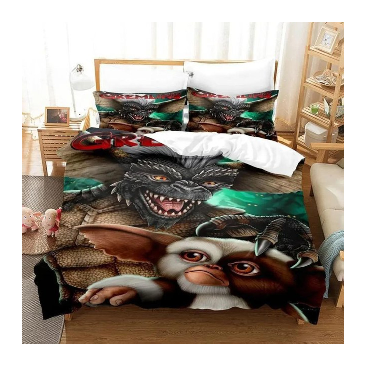 Gremlins 3D Anime Bettwäsche Set mit Bettbezug und Laken für Einzelbetten, B/H: 140 x 210 cm - Bild 1
