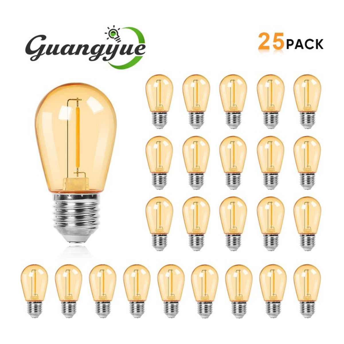 Grensk S14 LED-Glühbirne E27 Retro Warmweiß Bruchsicher für Lichterketten und Außendekoration - Bild 1