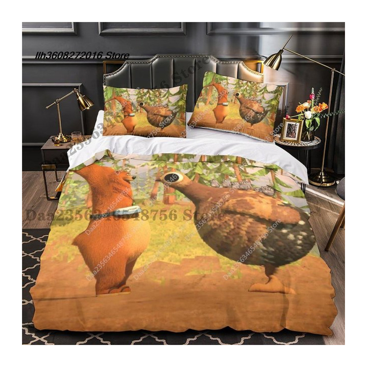 Grizzy And The Lemmings Bettwäscheset 3-teilig für Doppelbetten, B/H: 180 x 210 cm - Bild 1
