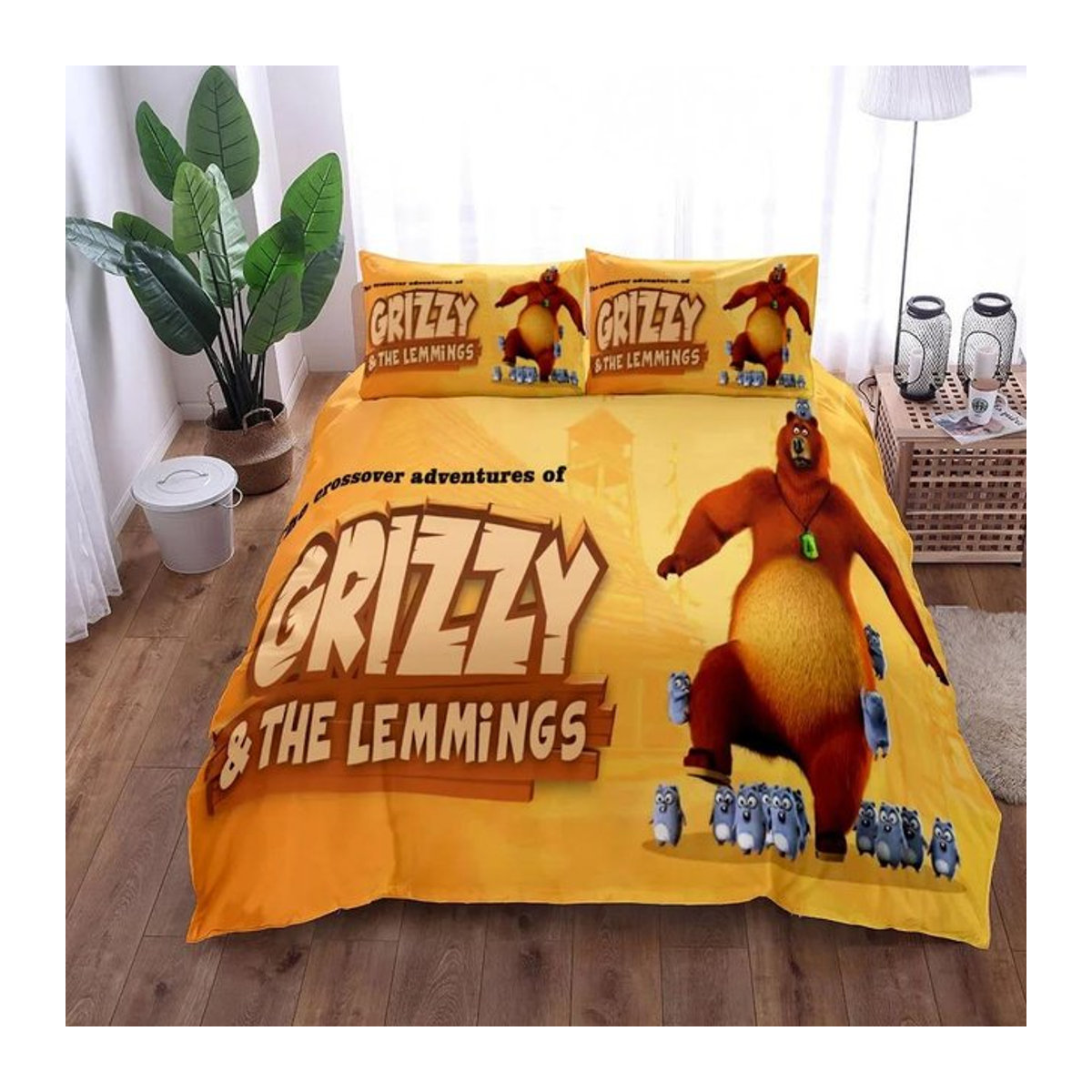 Grizzy und die Lemminge Bettwäsche-Set Multicolor, 3-teilig, B/H: 180 x 210 cm - Bild 1