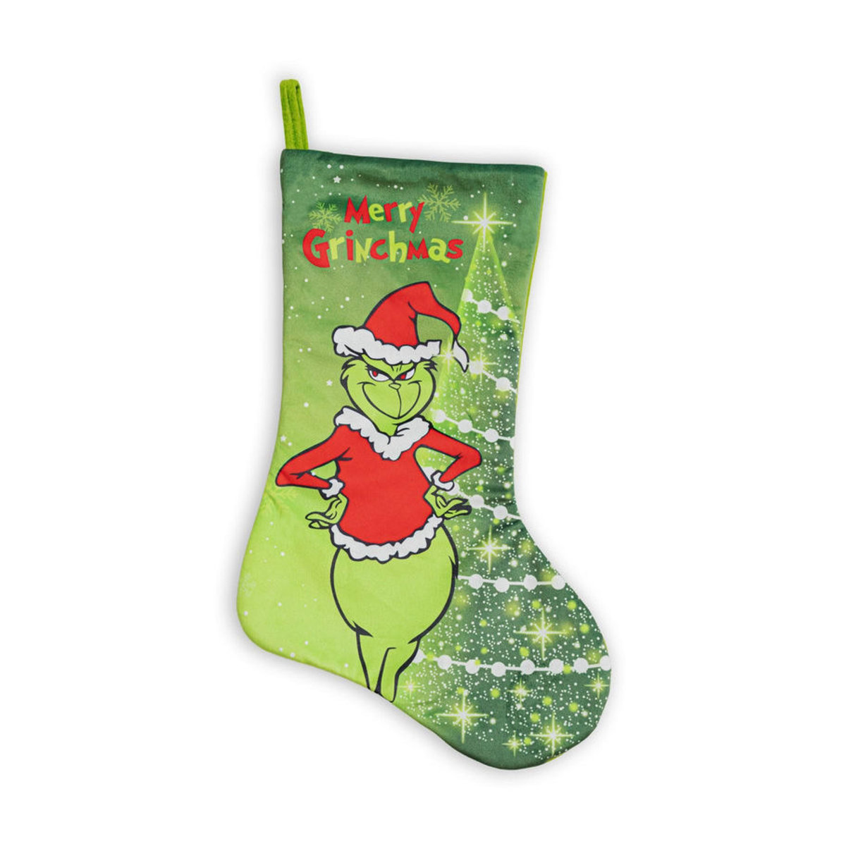 Große Weihnachtsstrumpf Dekoration aus Textil mit Schneeflocken und Tier-Motiven, mehrfarbig, Höhe: 45,72 cm - Bild 4
