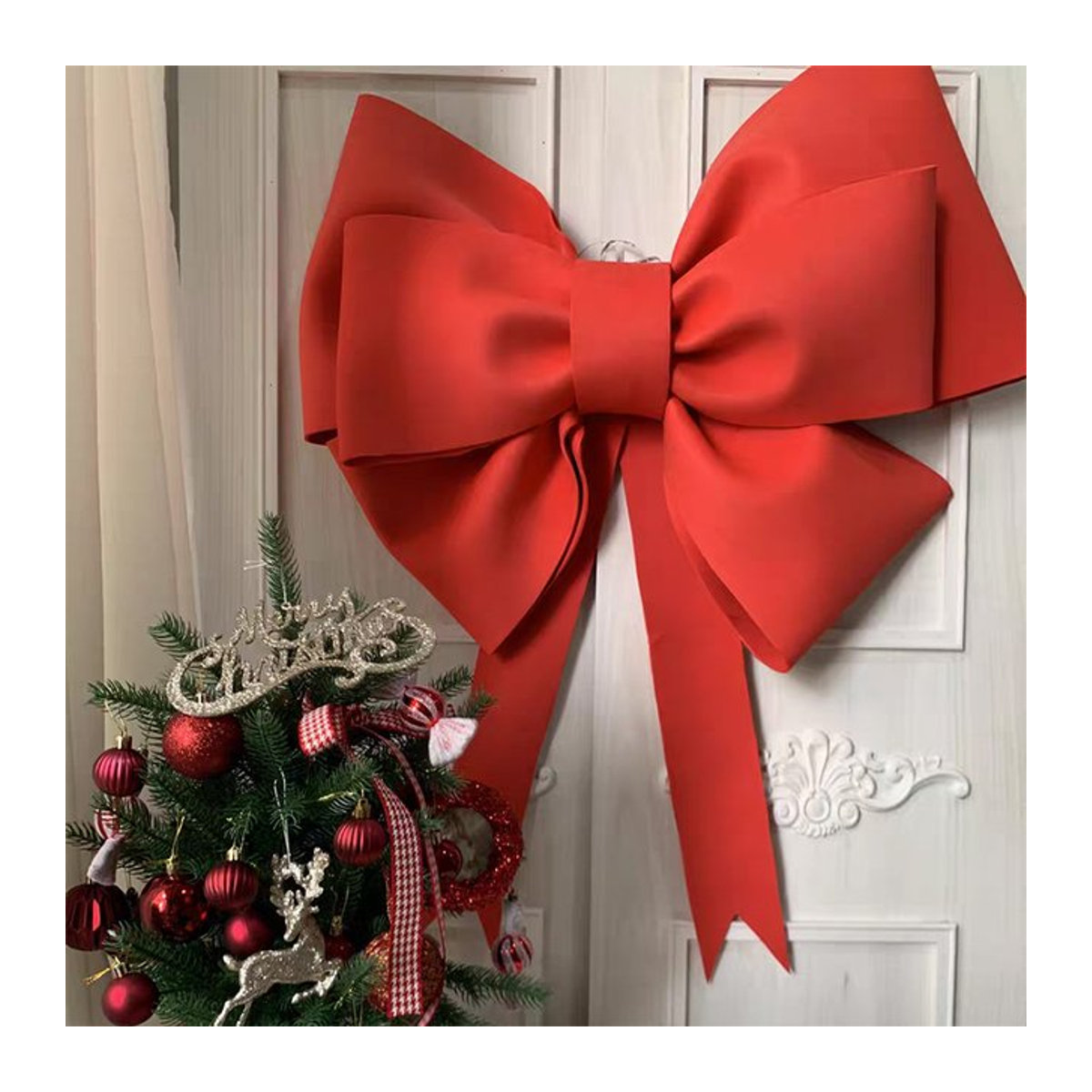 Großer DIY Weihnachtsbaum Bogen aus EVA in Schwarz für Hochzeiten, Partys und festliche Dekorationen - Bild 1