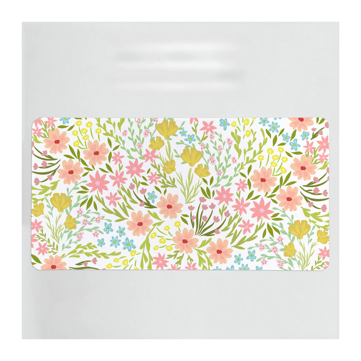 Großes Mauspad mit Sommer Blumen Design, weiche und rutschfeste Schreibtischmatte aus Naturkautschuk, Multicolor - Bild 2
