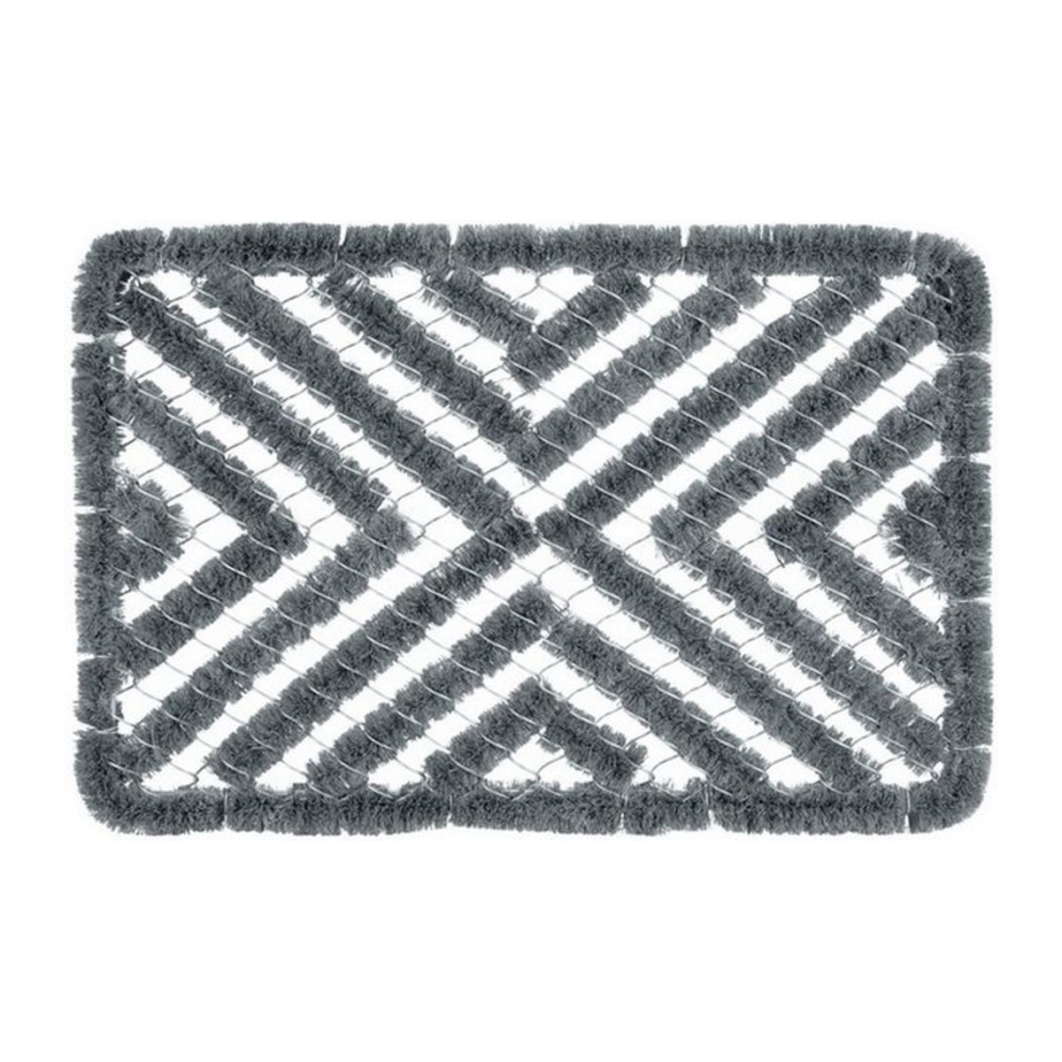 Groundsman Wire Rechteckige Stiefelschabermatte aus verzinktem Draht in Grau/Silber, Breite: 40 cm - Bild 1