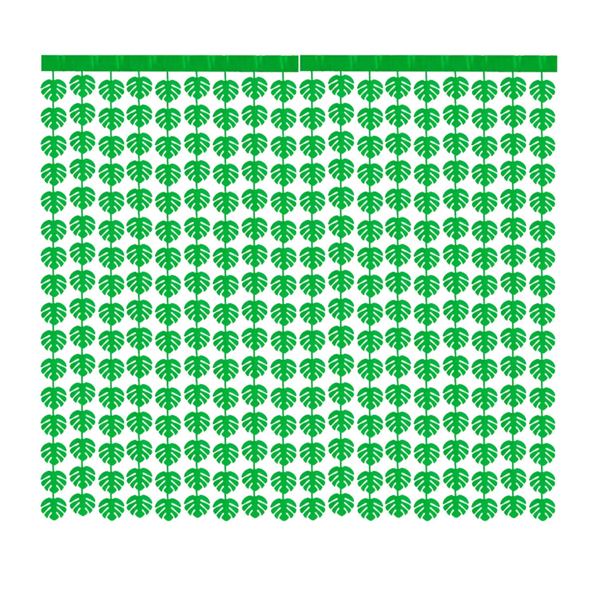 Grüne tropische Palmblätter Folien-Fransenvorhänge für Hawaii Party und Dschungel-Geburtstagsdeko, B: 1 m oder 2 m, H: 2 m - Bild 6