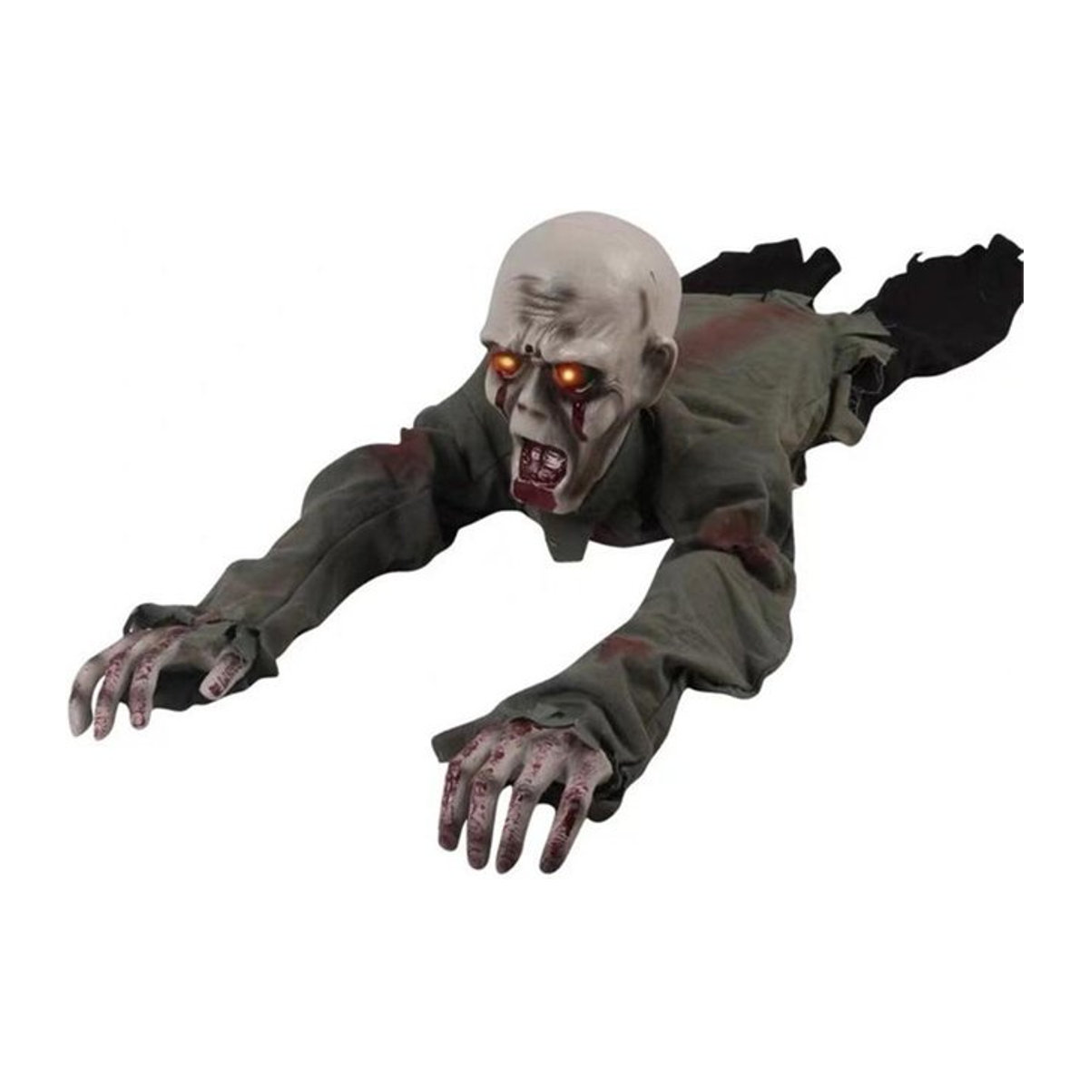Gruseliger kriechender Geist von feiyanautoparts mit elektronischer Stimme und roten Augen für deine Halloween-Dekoration, Höhe: 110 cm, Breite: 30 cm - Bild 1