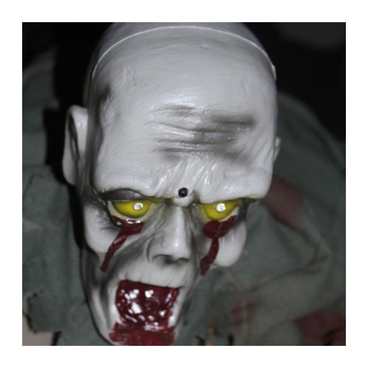 Gruseliger kriechender Geist von feiyanautoparts mit elektronischer Stimme und roten Augen für deine Halloween-Dekoration, Höhe: 110 cm, Breite: 30 cm - Bild 3