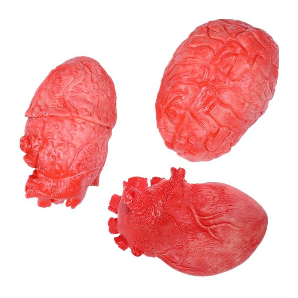 Gruseliges menschliches Herz aus Gummi als lebensgroße Halloween Dekoration - Bild 1