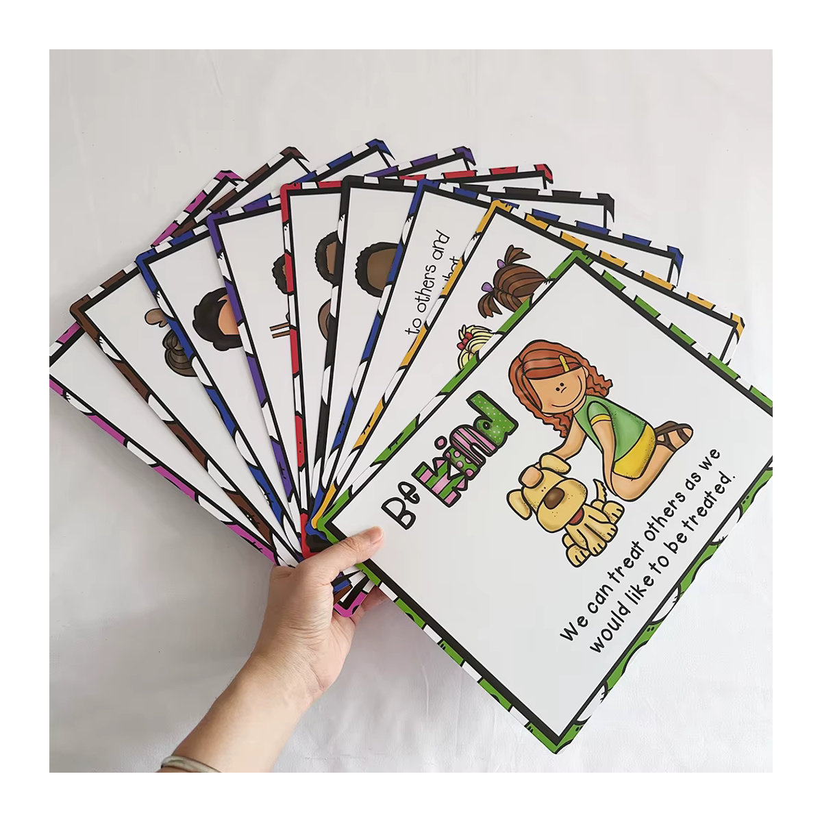 GSF 9er Set Pädagogische Poster für das Klassenzimmer und Zuhause, Mehrfarbige Wanddekoration für Kinder im Montessori-Stil, Hochformat, B: 21 cm, H: 28,5 cm - Bild 3