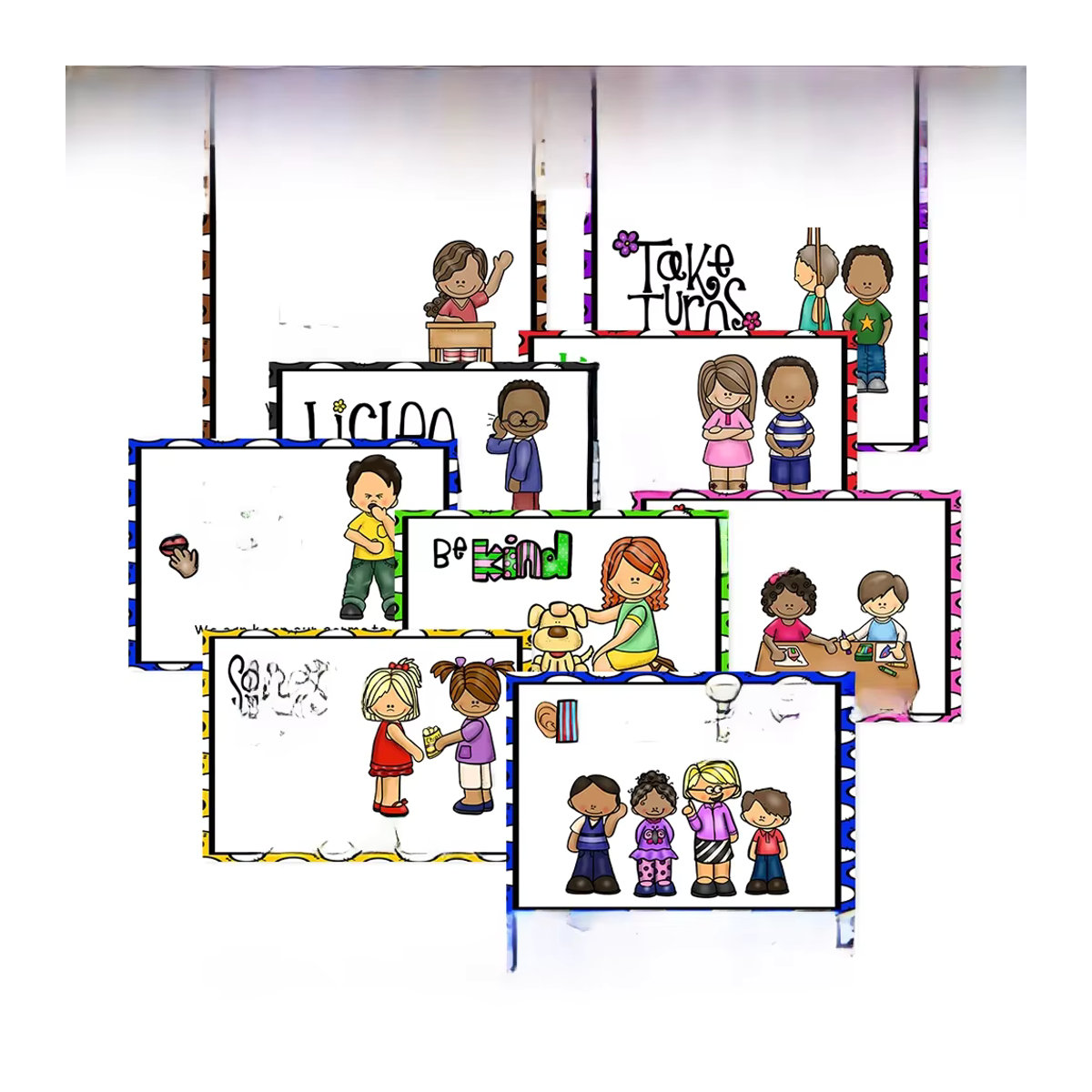 GSF 9er Set Pädagogische Poster für das Klassenzimmer und Zuhause, Mehrfarbige Wanddekoration für Kinder im Montessori-Stil, Hochformat, B: 21 cm, H: 28,5 cm - Bild 7