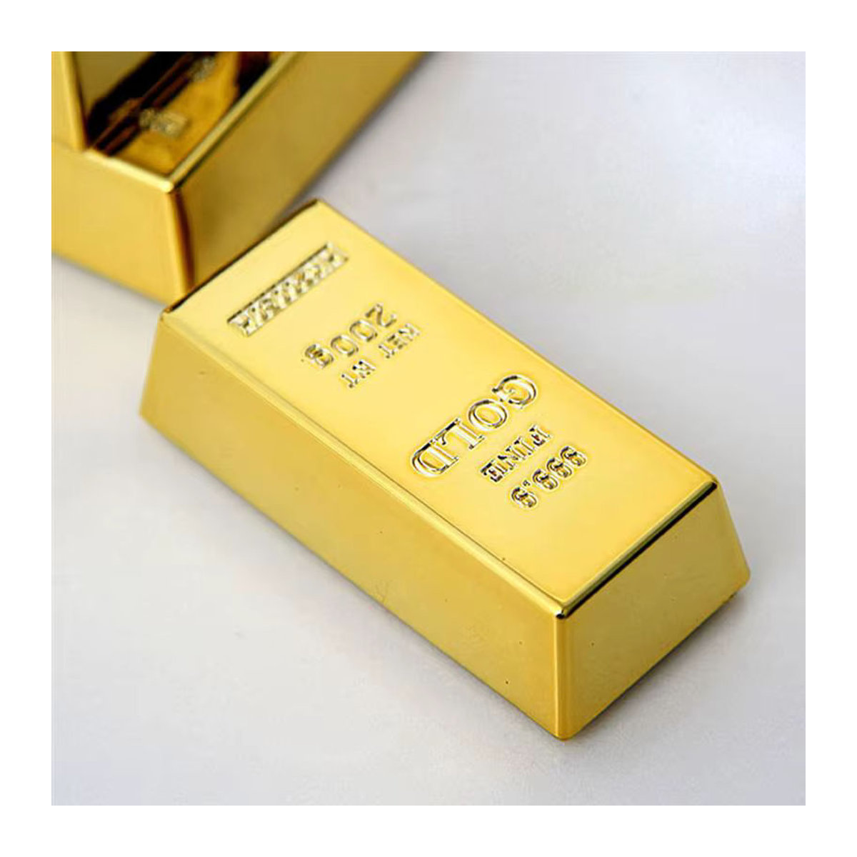 GSF Goldene Kunststoff Goldbarren als Deko-Element und Film-Requisite in Gold, rechteckig - Bild 3