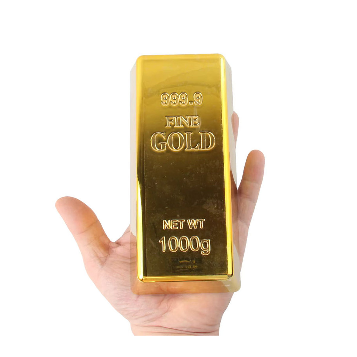 GSF Goldene Kunststoff Goldbarren als Deko-Element und Film-Requisite in Gold, rechteckig - Bild 5