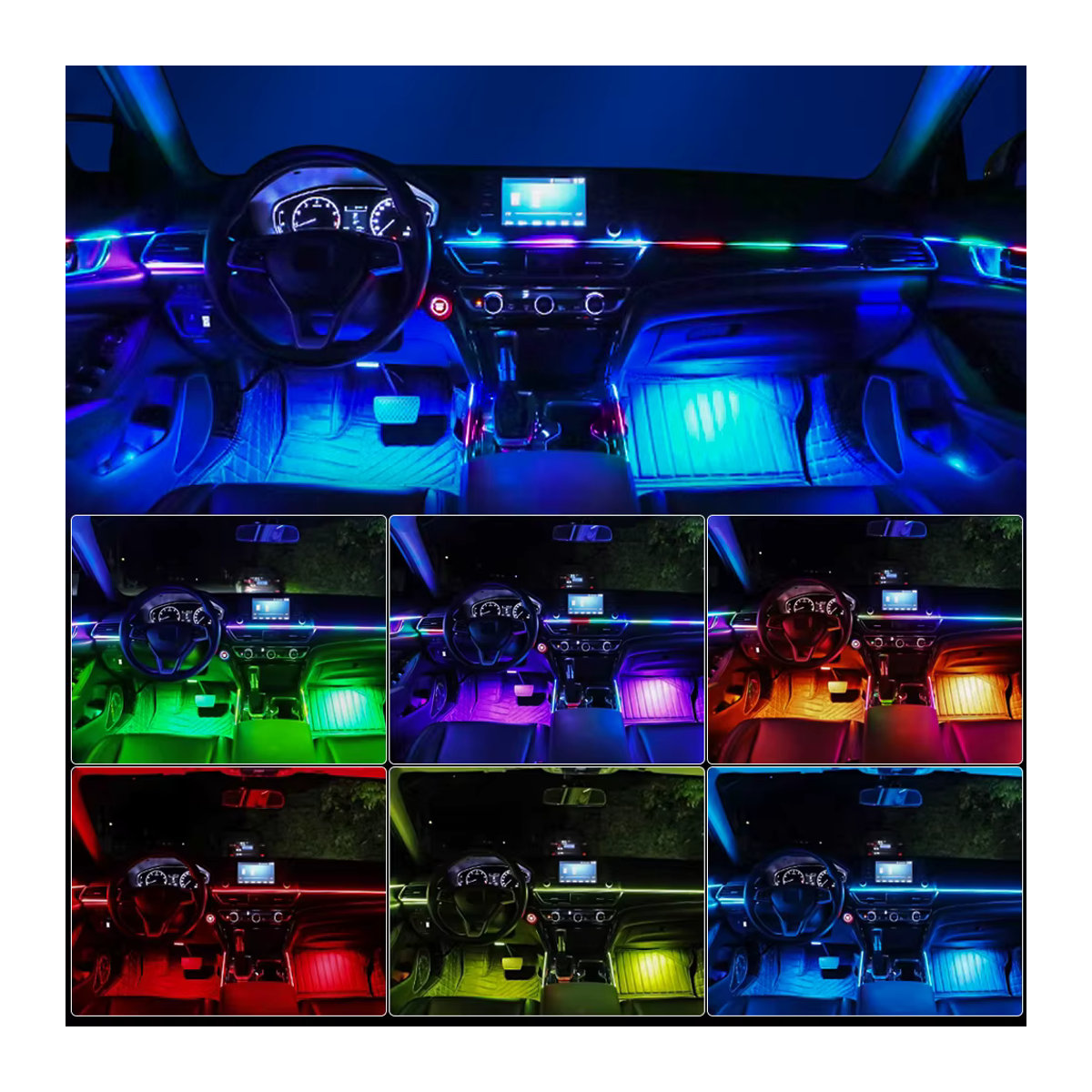 GUADSUN LED Symphonie Lichtstreifen Set mit Haupt- und Subcontroller sowie Lautsprecher in Bunt, verfügbar in Längen von 35 cm, 75 cm und 110 cm - Bild 5