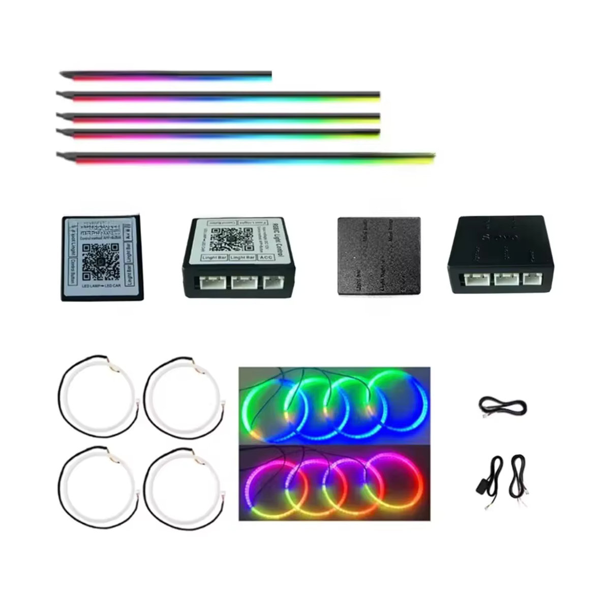GUADSUN LED Symphonie Lichtstreifen Set mit Haupt- und Subcontroller sowie Lautsprecher in Bunt, verfügbar in Längen von 35 cm, 75 cm und 110 cm - Bild 7