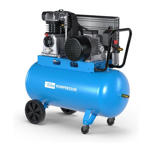 GÜDE Kompressor 700/10/100 mit 2-Zylinder-Aggregat aus Metall und Kunststoff