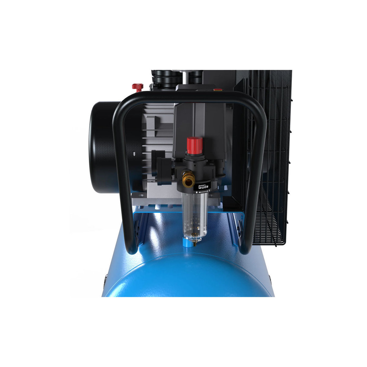 GÜDE Kompressor 700/10/100 mit 2-Zylinder-Aggregat aus Metall und Kunststoff - Bild 2