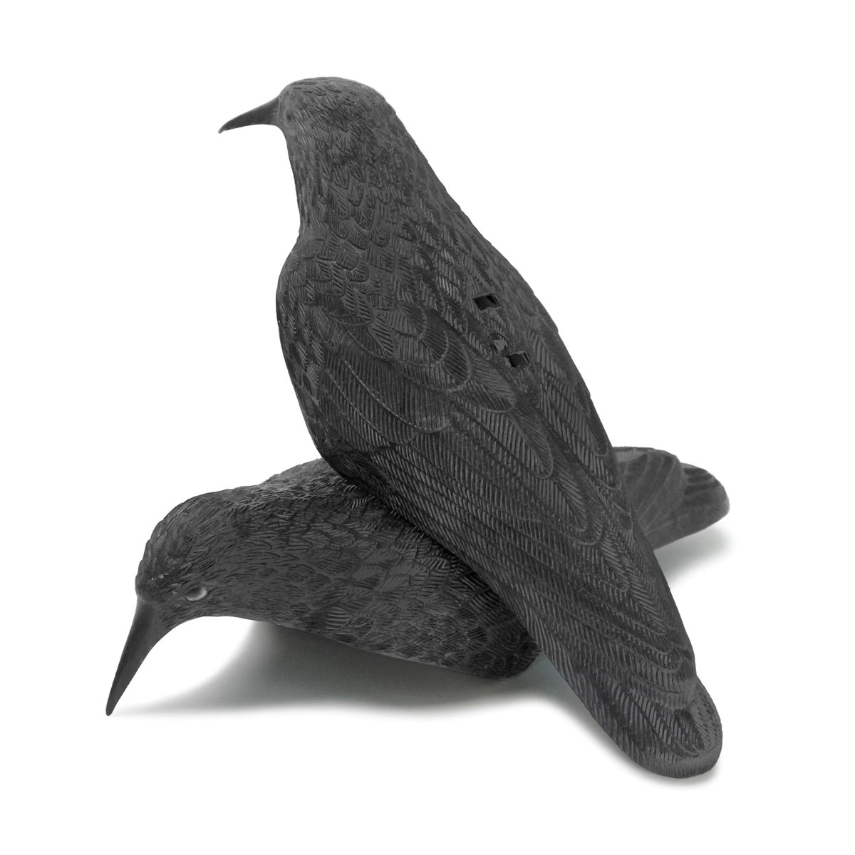 GUGULUZA Krähe aus schwarzem Kunststoff zur Vogelabschreckung und Schädlingsbekämpfung im Garten - Bild 2