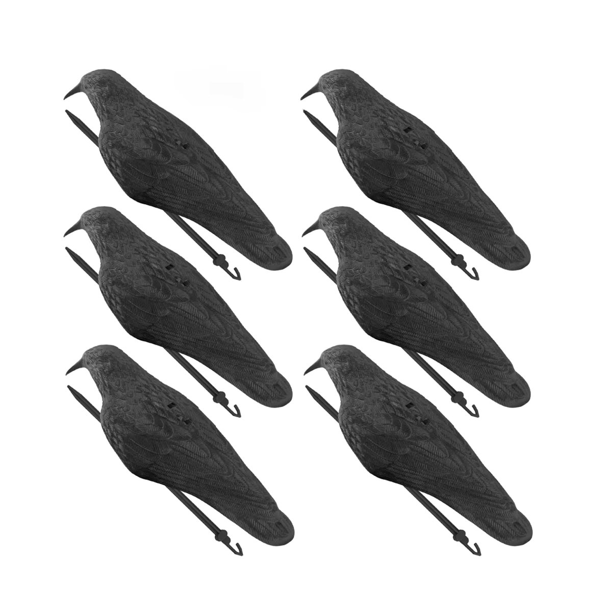 GUGULUZA Krähe aus schwarzem Kunststoff zur Vogelabschreckung und Schädlingsbekämpfung im Garten - Bild 7