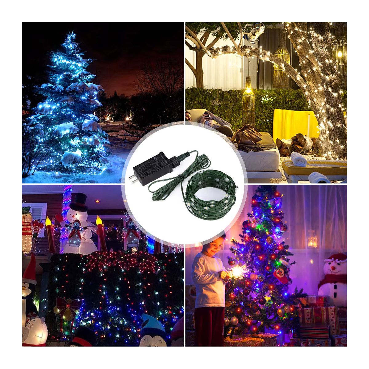 Guillermo Dekorative Lichterkette mit Leder und grünem Draht für Hochzeit, Weihnachten und Schlafzimmer in Warmweiß oder RGB - Bild 6