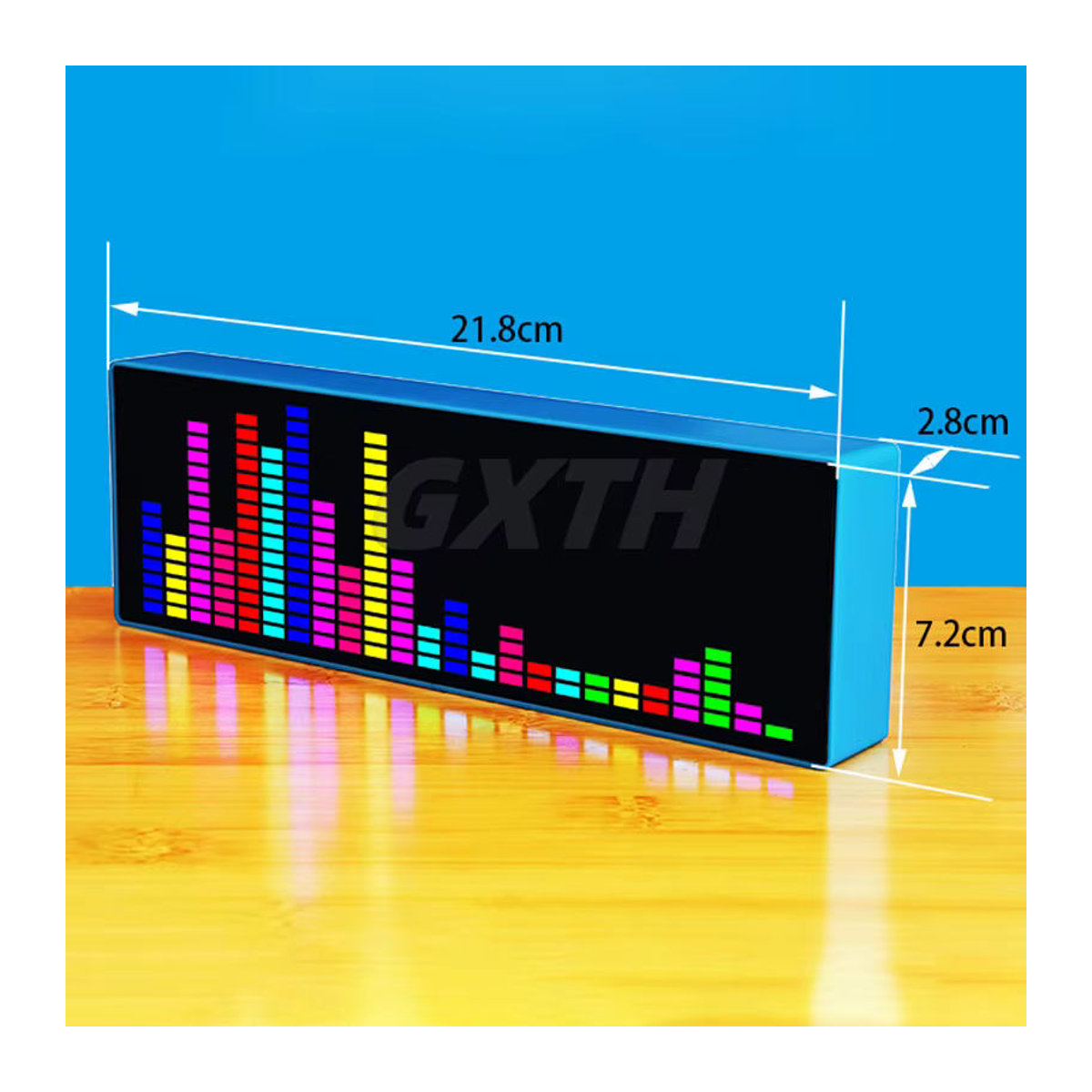 GXTH RGB LED Musik Spektrum Uhr mit Sprachsteuerung und USB-Anschluss in Mehrfarbig und Lila - Bild 5